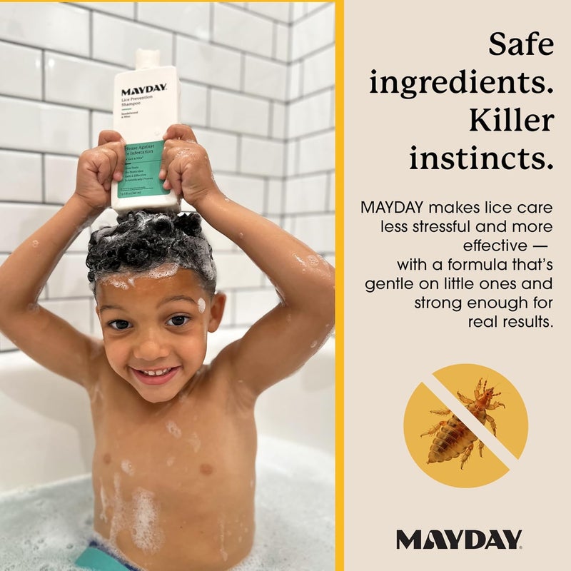 Mayday Lice Prevention Shampoo - Sandalwood & Mint - 12oz, Non-Toxic, Pesticide-Free, Scientifically Proven Defense Against Lice & Nits, Shampoo for Adults & Kids, Safe for All Hair Types - Image 5